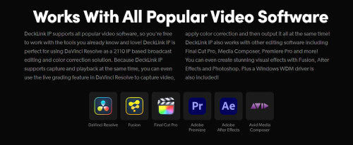 Blackmagic Decklink IP/SDI HD Capture and playback card Blackmagic Decklink IP/SDI HD Capture and playback card